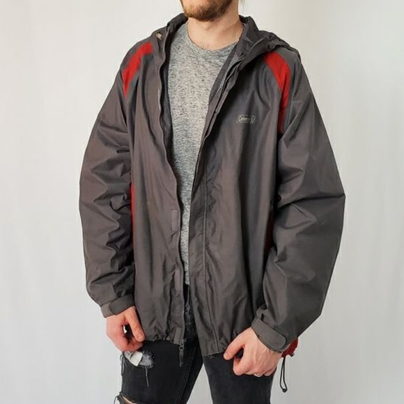 COLEMAN Lightweight Waterproof Rain Hooded-Jacket Coat Size L - Picture 1 of 10